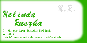 melinda ruszka business card